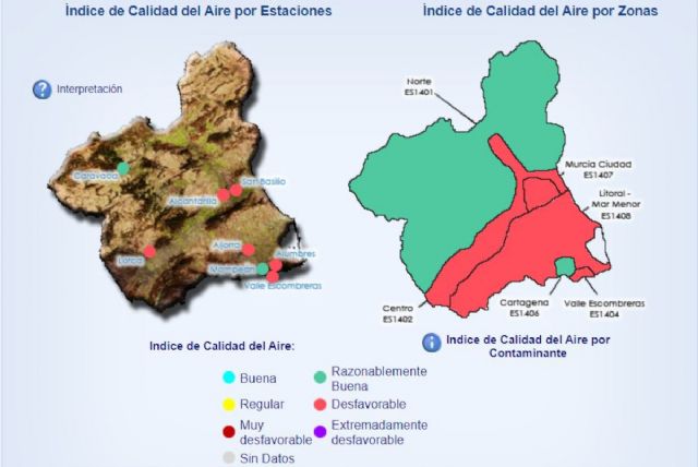 Continúa el nivel 1 preventivo por suspensión de partículas en las tres estaciones de medida de calidad del aire de Cartagena - 1, Foto 1