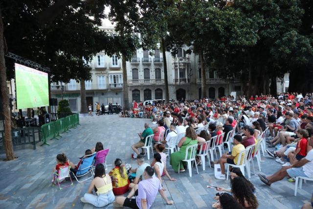 Pantalla gigante para ver la final de Carlos Alcaraz en Wimbledon y la Eurocopa este domingo en la plaza San Francisco de Cartagena - 1, Foto 1