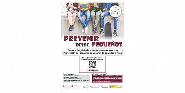 El programa de Prevención de Drogodependencias pondrá a disposición a partir de septiembre el curso on line “Prevenir desde pequeños” el consumo de alcohol en menores - 1, Foto 1