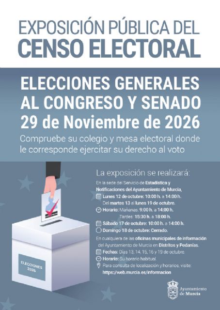 Los ciudadanos ya pueden consultar el censo electoral para las elecciones del 29 de noviembre Los ciudadanos ya pueden consultar el censo electoral para las elecciones del 29 de noviembre