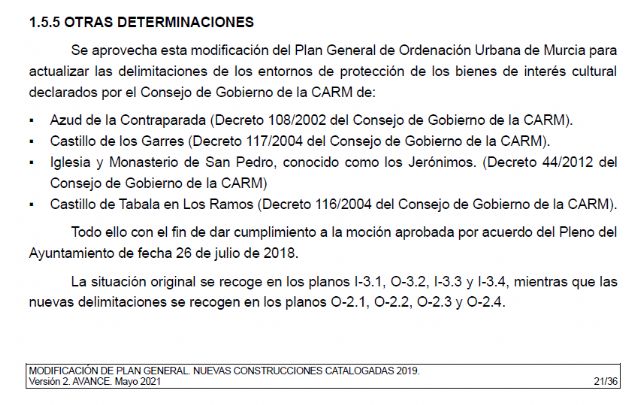 Huermur destapa que Urbanismo pretende salvar el vial de Guadalupe a través de la inclusión del BIC de los Jerónimos en el PGOU - 2, Foto 2