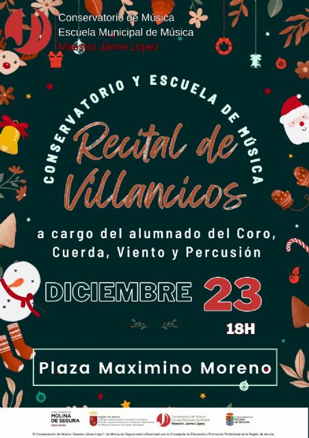 El Conservatorio de Música Maestro Jaime López de Molina de Segura ofrece varias actividades, el 18 y 23 de diciembre, con motivo de la celebración de la Navidad 2024 - 1, Foto 1