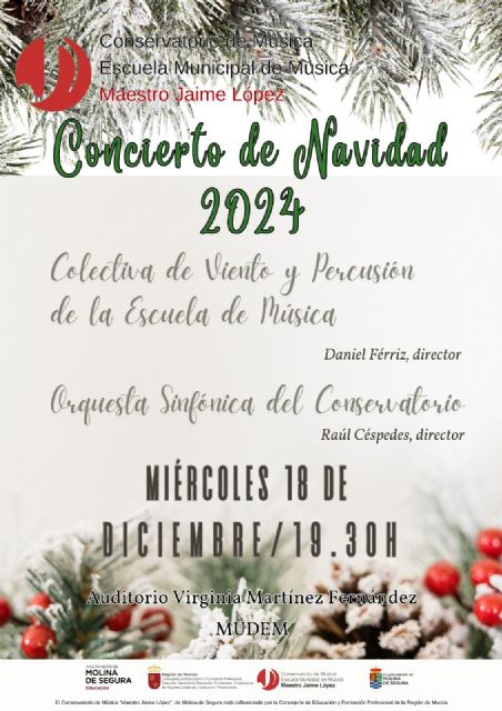 El Conservatorio de Música Maestro Jaime López de Molina de Segura ofrece varias actividades, el 18 y 23 de diciembre, con motivo de la celebración de la Navidad 2024 - 2, Foto 2