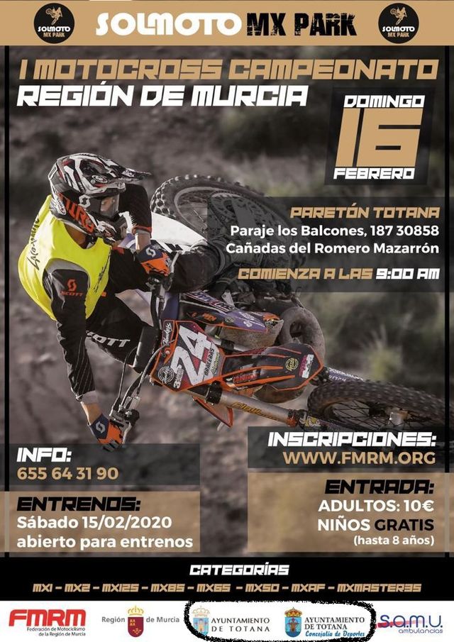 Adoptarán medidas legales por utilizar los logos corporativos municipales para anunciar, sin consentimiento, el I Motocross Campeonato Región de Murcia, Foto 1