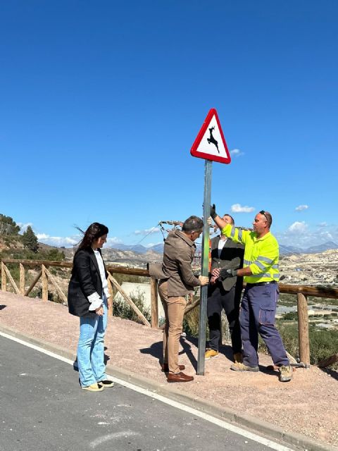 El Ayuntamiento de Lorca instala casi una decena de señales de 'paso de animales en libertad' en las inmediaciones del Castillo por la elevada presencia de arruís - 2, Foto 2