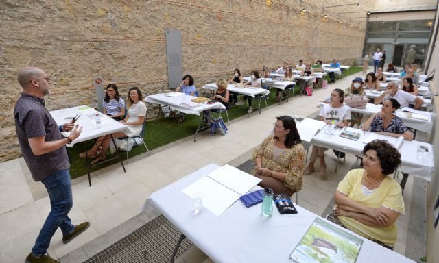 Nono García imparte un taller de acuarela en la Fundación Cajamurcia - 1, Foto 1