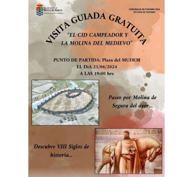 La Concejalía de Turismo de Molina de Segura organiza la visita guiada gratuita EL CID CAMPEADOR Y LA MOLINA DEL MEDIEVO el viernes 21 de junio - 1, Foto 1