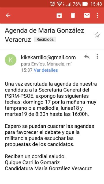 González Veracruz sobre el debate de los candidatos a las primarias del PSOE-RM - 1, Foto 1