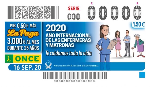 El cupón de la ONCE difunde la celebración 2020 Año Internacional de Enfermeras y Matronas en homenaje a su labor - 1, Foto 1