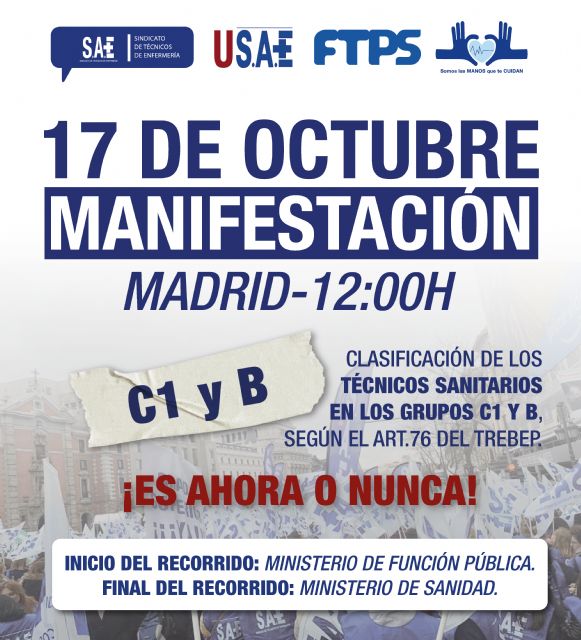 Manifestación de Técnicos Sanitarios en Madrid el 17 de octubre - 1, Foto 1