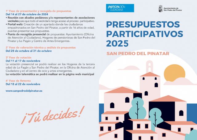 San Pedro del Pinatar arranca la fase de propuestas de los Presupuestos Participativos 2025 - 1, Foto 1