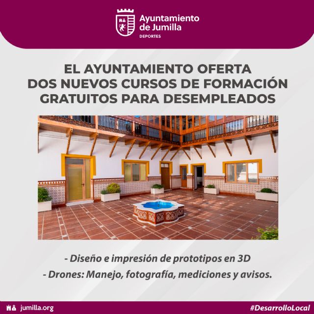 El Ayuntamiento oferta dos nuevos cursos de formación para desempleados en Jumilla - 1, Foto 1