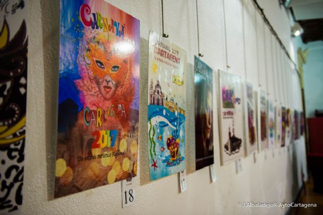 El Casino de Cartagena expone los 45 carteles candidatos a ilustrar el Carnaval 2017 - 1, Foto 1