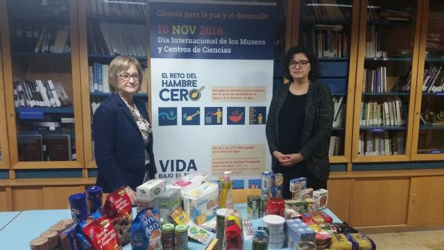 Cáritas recibe los alimentos recogidos por el Museo de la Ciencia y el Agua - 1, Foto 1