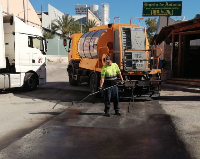 En marcha las obras de asfaltado y señalización horizontal de La Polvorista Norte y Sur de Molina de Segura, cofinanciadas por el Instituto de Fomento de la Región de Murcia - 1, Foto 1