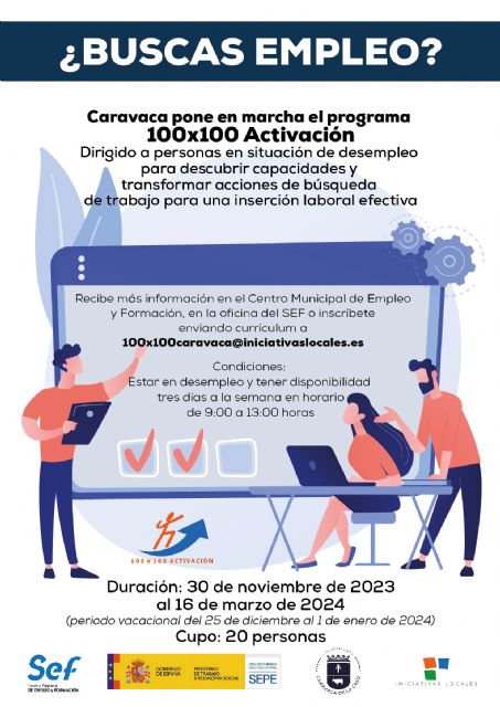 El programa '100x100 Activación' ayudará a 20 personas a encontrar un empleo en función de sus aptitudes y motivaciones - 1, Foto 1