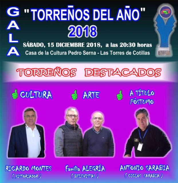 El historiador Ricardo Montes, la familia Alegría y el fallecido Antonio Sarabia, nombrados Torreños del Año 2018 - 1, Foto 1