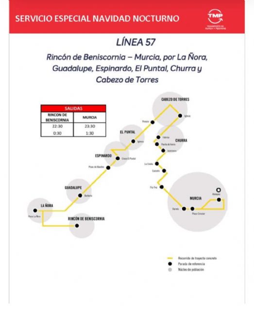 Las pedanías tendrán, los fines de semana de Navidad, un nuevo servicio nocturno de autobús sin coste para los usuarios - 3, Foto 3