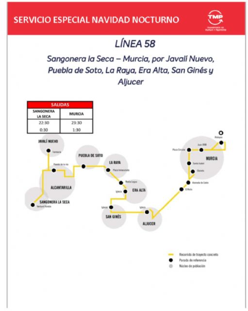 Las pedanías tendrán, los fines de semana de Navidad, un nuevo servicio nocturno de autobús sin coste para los usuarios - 4, Foto 4