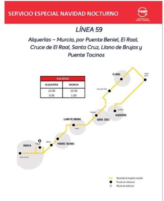 Las pedanías tendrán, los fines de semana de Navidad, un nuevo servicio nocturno de autobús sin coste para los usuarios - 5, Foto 5