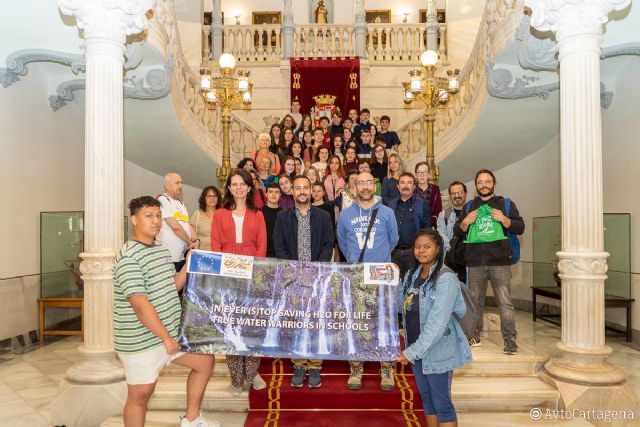 Cartagena recibe a 30 jóvenes europeos de un proyecto de Erasmus+ en Salesianos sobre la escasez de agua - 1, Foto 1