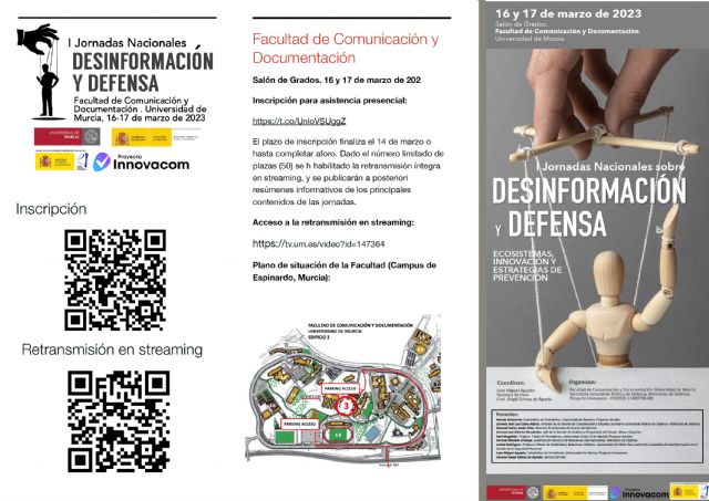 La Universidad de Murcia acoge las primeras Jornadas Nacionales sobre Desinformación y Defensa - 1, Foto 1