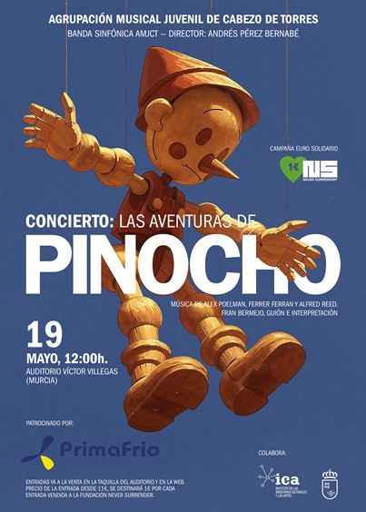 El concierto solidario ´Las aventuras de Pinocho´ llegará al Auditorio Víctor Villegas de Murcia el próximo 19 de mayo - 1, Foto 1