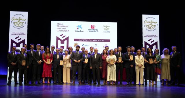 AMEFMUR reconoce la trayectoria de doce compañías en la Gala Empresas Familiares con Historia de la Región de Murcia - 1, Foto 1