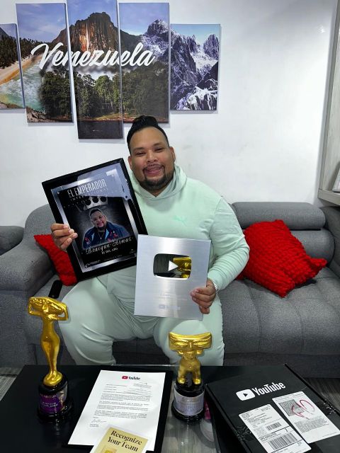 El Dj Braiyan Armas El Gordito Latino obtiene su primera placa de YouTube - 2, Foto 2