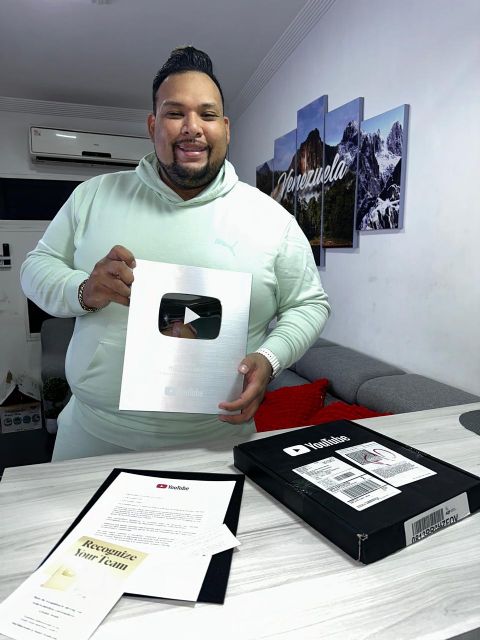 El Dj Braiyan Armas El Gordito Latino obtiene su primera placa de YouTube - 3, Foto 3