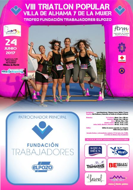 El VIII Triatlón Popular Villa de Alhama y de la Mujer, que patrocina la Fundación de Trabajadores de ElPozo, calienta motores con una jornada técnica