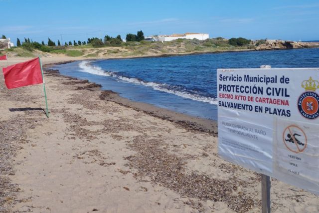 El Ayuntamiento de Cartagena cierra al baño la playa de Cala Reona - 1, Foto 1