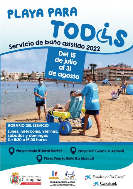 La presentación del servicio de baño asistido será el próximo lunes,18 de julio a las 10h en Playa Honda - 1, Foto 1