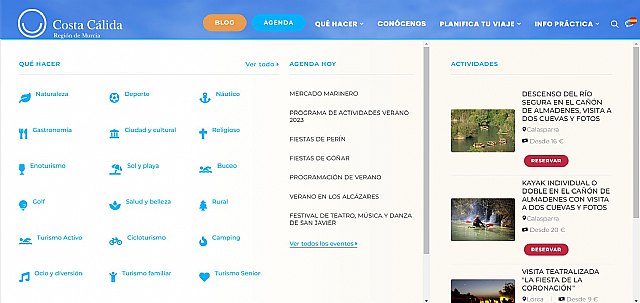 La nueva web de turismo de la Región de Murcia registra desde su lanzamiento más de 1,5 millones de páginas vistas - 1, Foto 1