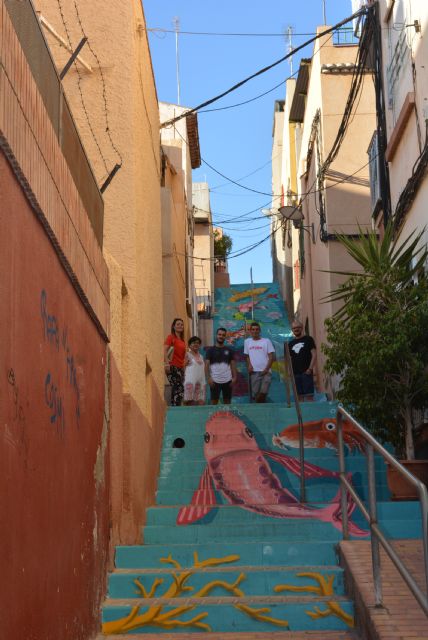 El proyecto Escalart continua acicalando las escaleras de la localidad - 1, Foto 1