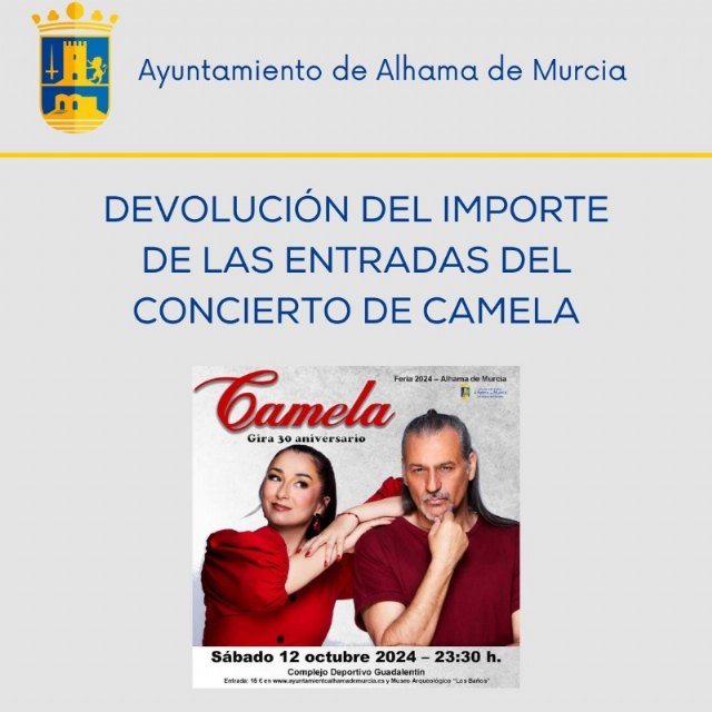 Devolucin del importe de las entradas del concierto de Camela, Foto 1