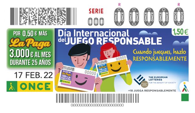 El cupón de la ONCE difunde el Día Internacional del Juego Responsable - 1, Foto 1