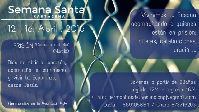 Pastoral Penitenciaria invita a los jóvenes a vivir el Triduo Pascual como voluntarios - 2, Foto 2