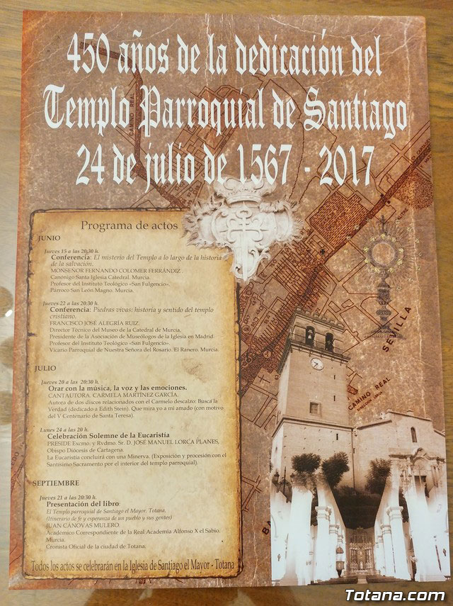 Arrancan las actividades que conforman el 450 aniversario de la dedicación del templo parroquial de Santiago con la Conferencia El misterio del Templo a lo largo de la historia de la salvación, Foto 6