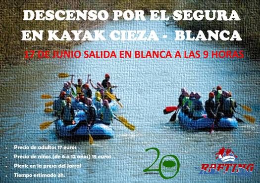 El hospital Lorenzo Guirao de Cieza festeja su XX aniversario con un descenso en kayak por el Segura - 1, Foto 1