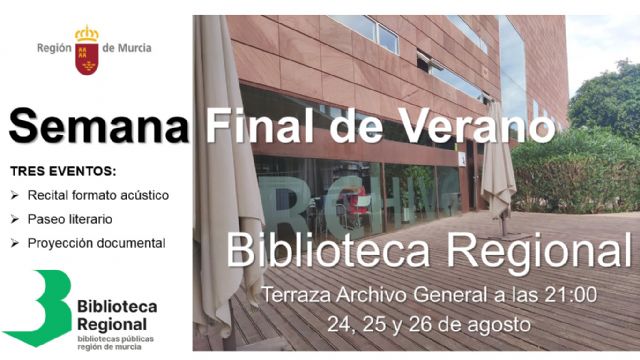 La Biblioteca Regional organiza tres eventos presenciales en su 'Agosto cultural' - 1, Foto 1