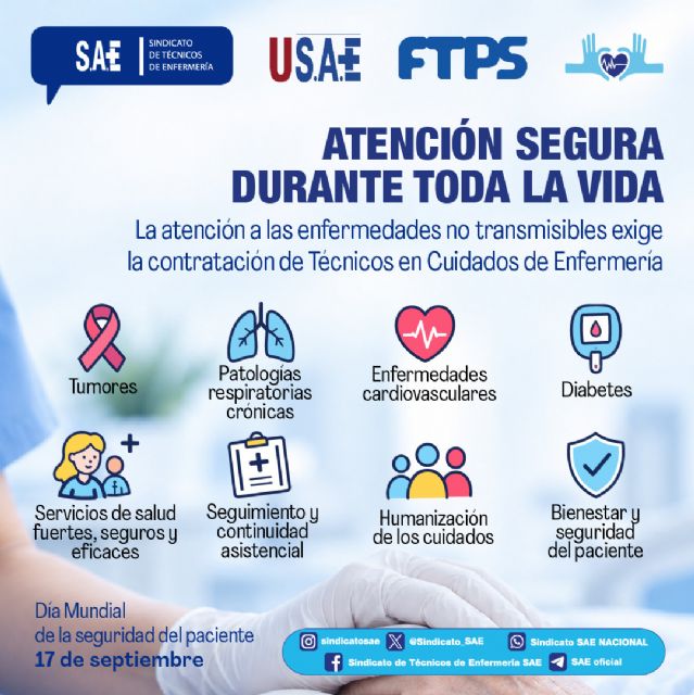 La atención a las enfermedades no transmisibles exige la contratación de técnicos en cuidados de enfermería La atención a las enfermedades no transmisibles exige la contratación de técnicos en cuidados de enfermería