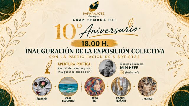 Paparajote Lounge inaugura mañana exposición colectiva con recital poético Paparajote Lounge inaugura mañana exposición colectiva con recital poético