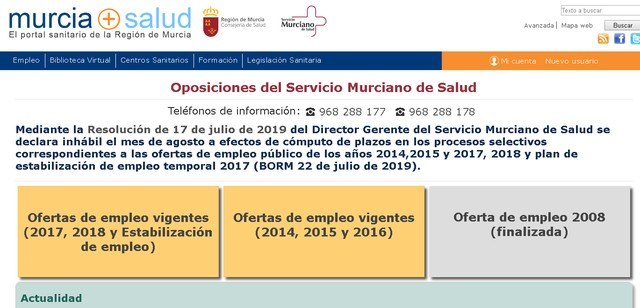 Más de 1.500 opositores están convocados mañana a las pruebas para optar a 131 plazas del Servicio Murciano de Salud - 1, Foto 1
