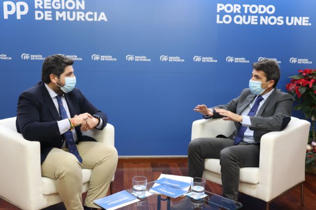 López Miras y Mazón se unen por un futuro de prosperidad para la Región de Murcia y Comunidad Valenciana con trasvase, más financiación y menos impuestos - 1, Foto 1