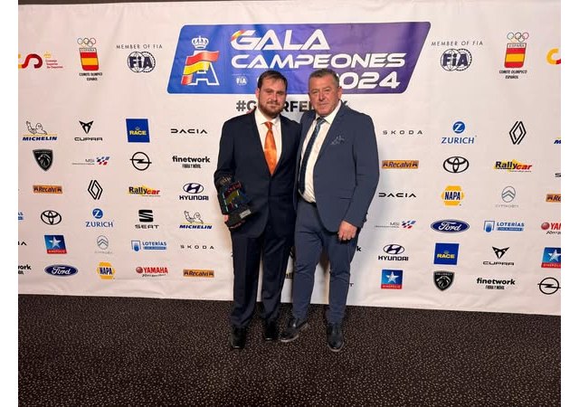 David Cánovas Hidalgo logra el tercer puesto en la Gala de Automovilismo del Campeonato de España 2024