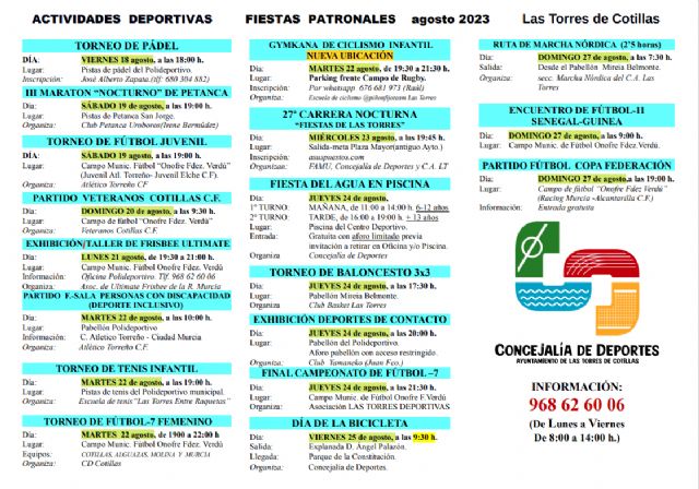 Deportes Fiestas Patronales 2023 de Las Torres de Cotillas - 2, Foto 2