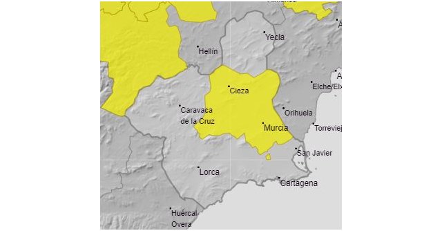 La Agencia Estatal de Meteorología emite aviso amarillo de fenómenos meteorológicos adversos por tormentas en la Región de Murcia - 1, Foto 1