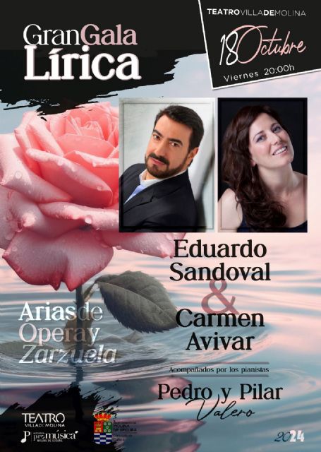 El tenor molinense Eduardo Sandoval y la soprano Carmen Avivar ofrecen una GRAN GALA LÍRICA en el Teatro Villa de Molina el viernes 18 de octubre - 1, Foto 1