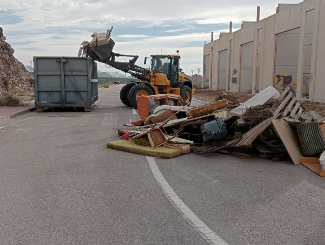 La empresa concesionaria de la limpieza retira en solo una jornada 20 toneladas de enseres y escombros depositados ilegalmente en el Polígono Industrial - 5, Foto 5